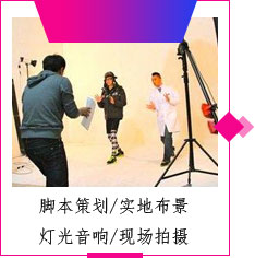 脚本策划/实地布景 灯光音响/现场拍摄
