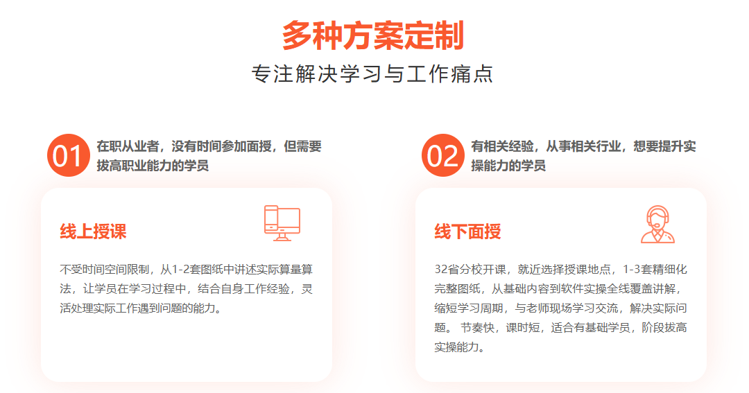 多种方案定制 专注解决学习与工作痛点