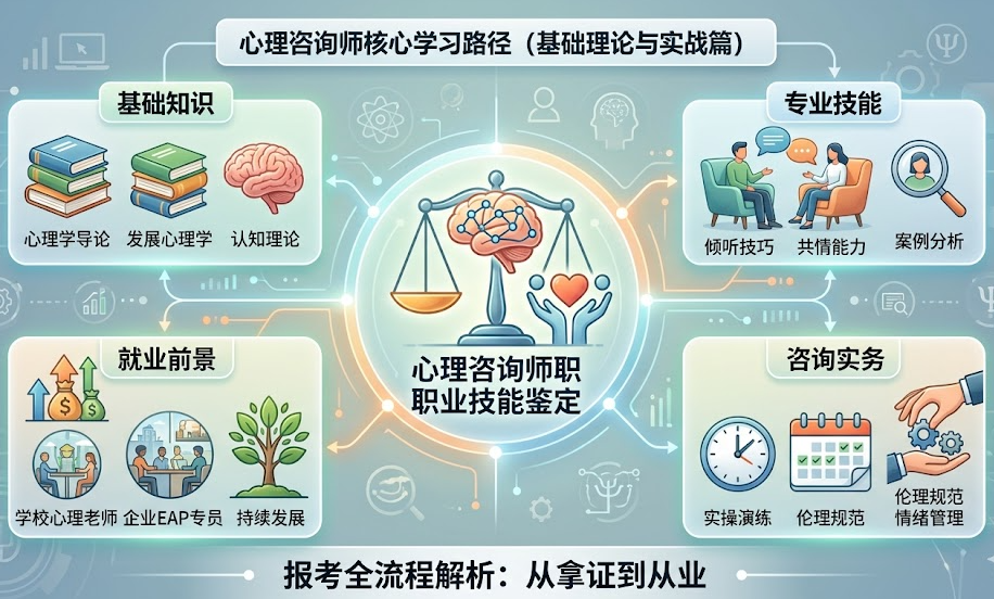 心理咨询师核心学习路径图